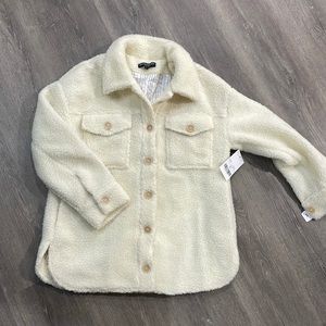 NWT Central Park West NY Sherpa Shacket Sz Small